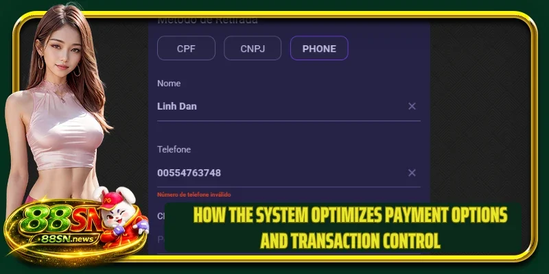 How the system optimizes payment options and transaction control