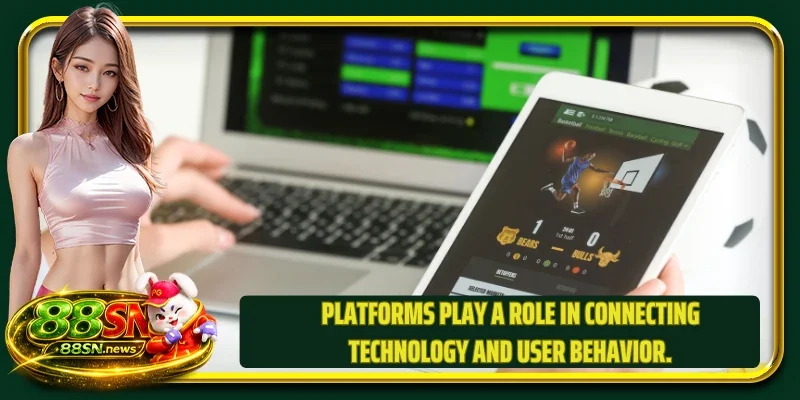 Platforms play a role in connecting technology and user behavior.