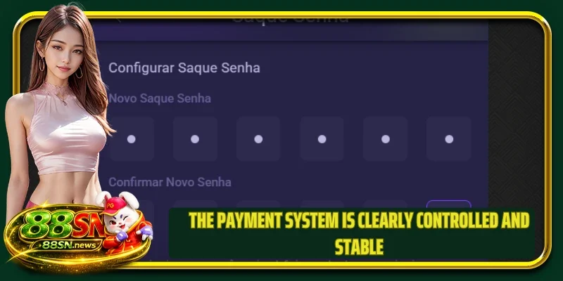 The payment system is clearly controlled and stable