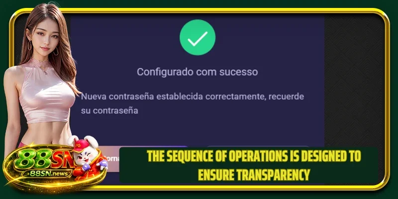 The sequence of operations is designed to ensure transparency