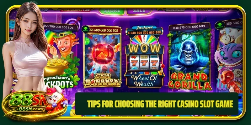 Tips for choosing the right casino slot game